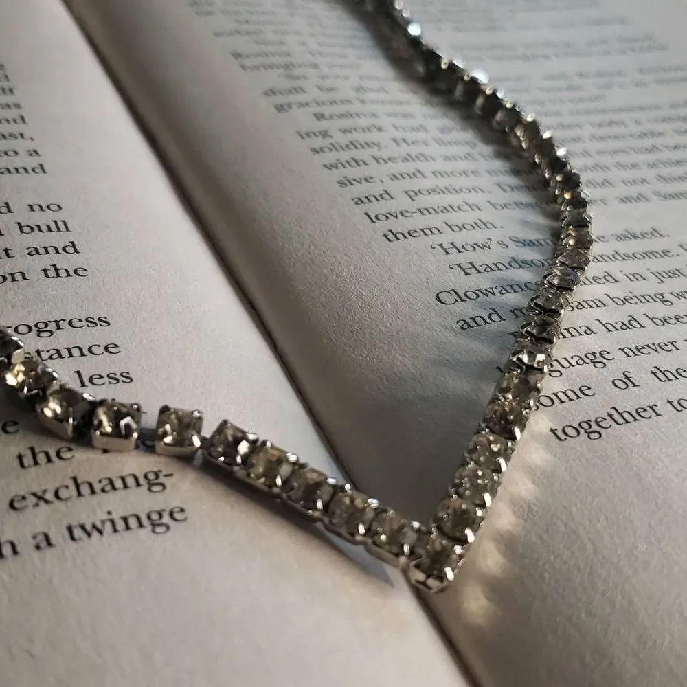 Faux Diamon V Shaped Neckalce